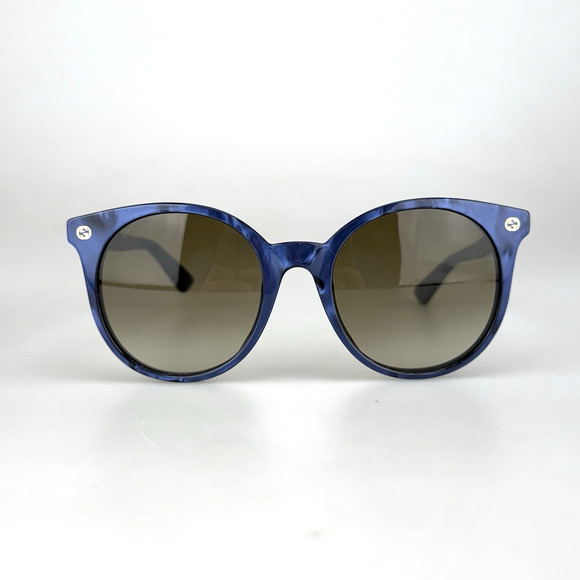 Gucci Sunglasses mod. GG0091S 005 Blue Pearl Tortoise Round Made In Italy